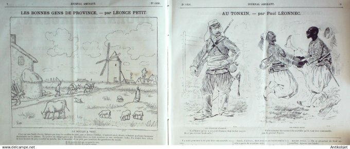 Le Journal Amusant 1884 # 1431 Le Moulin a vent par Petit