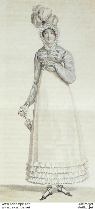 Gravure de mode Costume Parisien 1816 n°1565 Spencer à la Hussarde