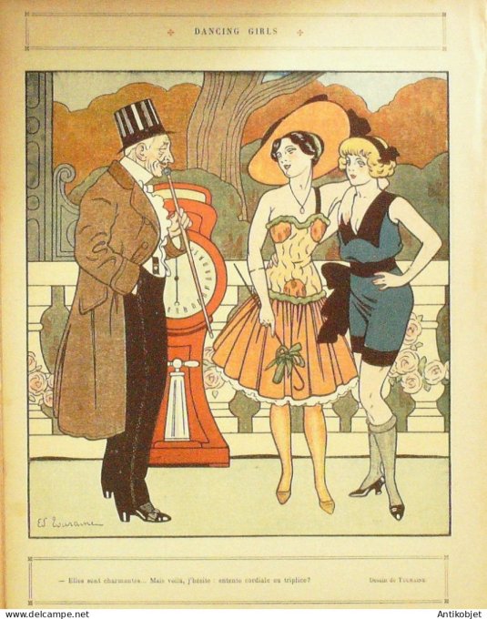 Le Rire 1909-04-17 # 324 Journal humoristique Ed.Originale Peureuse
