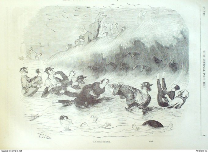 Petit journal pour Rire 1860 # 339 Les Bains de mer Gustave Dore