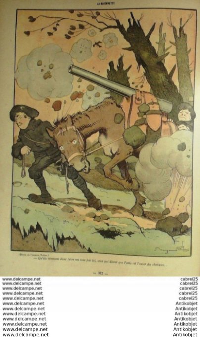 La Baionnette 1917 # 102 (Heros   Quatre Pattes) Rabier Wegener Gerda Gallo La Rallic