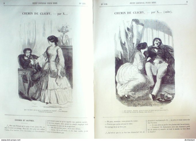 Petit journal pour Rire 1860 # 339 Les Bains de mer Gustave Dore