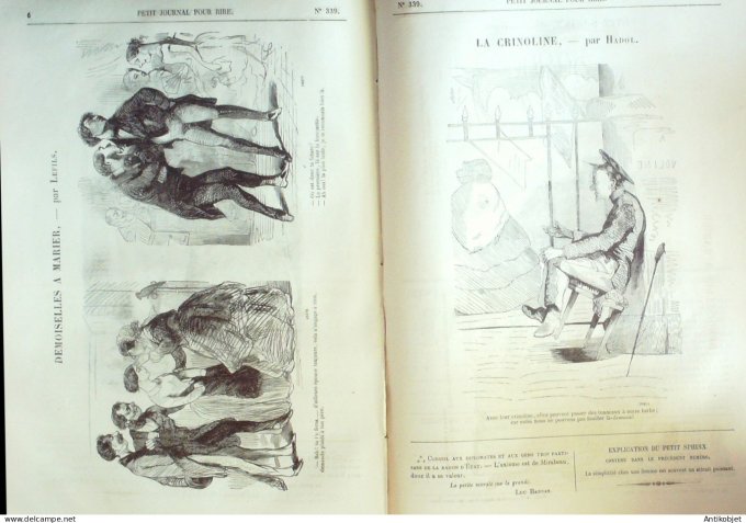Petit journal pour Rire 1860 # 339 Les Bains de mer Gustave Dore