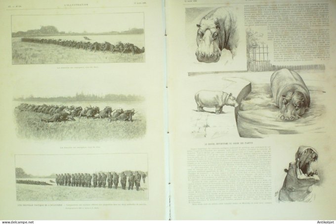 L'illustration 1896 n°2791 Siam Kraal éléphants Bateau rouleur Bazin Mali Tombouctou Dienné