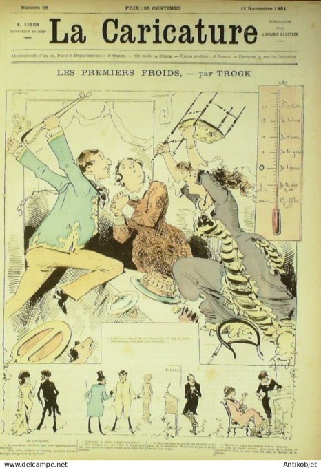 La Caricature 1881 #  98 Premiers froids trockLoys Draner