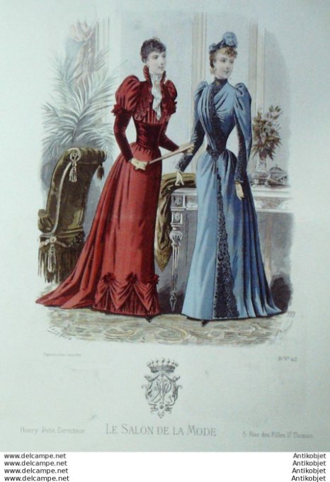 Gravure Mode Salon 1889 #  999 (Old Fashion plate)