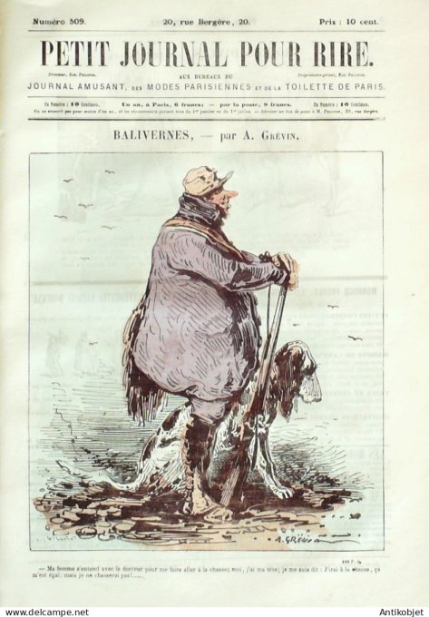 Petit journal pour Rire 1864 # 509 La sagesse des Nations Randon