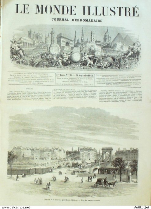 Le Monde illustré 1861 n°232 Marseille (13) Nantes (44) Italie Naples Brésil Rio-De-Janeiro