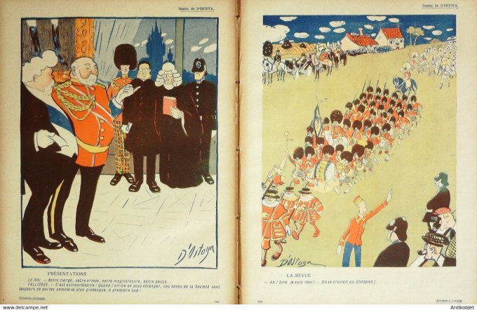 L'Assiette au beurre 1908 # 373 Fallières à Londres Bernard Delannoy