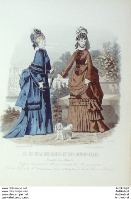 Journal des Dames Demoiselles 1873 # 1112 Chien