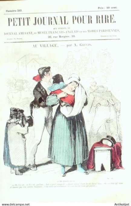 Petit journal pour Rire 1859 # 232 Au village Grevin
