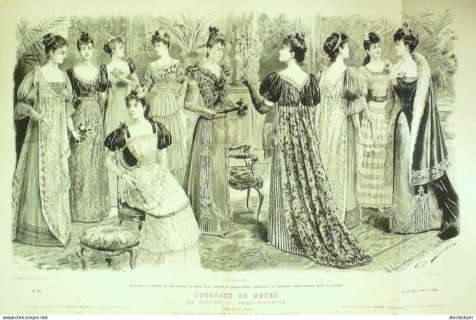 Le Coquet 1886 # 08 Robe de ville (Maison Toche) Gd format