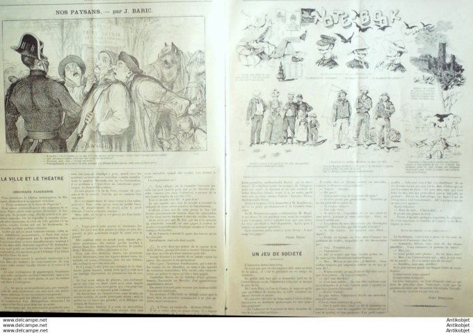 Le Journal Amusant 1890 # 1778 Italia Bella par Stop Parisienneries La cure de M. X par Henriot