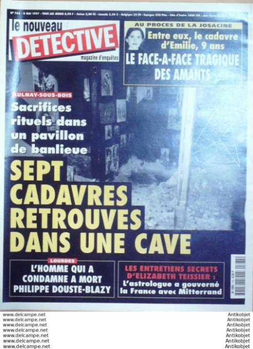 Détective 1997 # 764 Meaux Laon Aulnay/Bois Lourdes Rouen St-Omer Vesoul