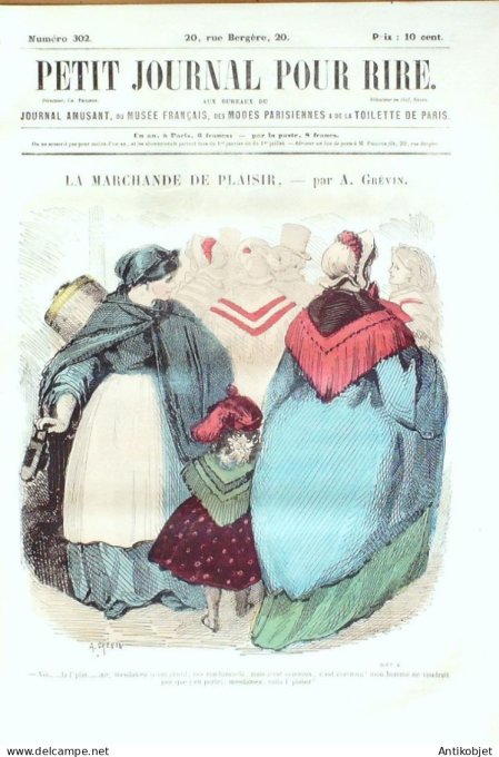 Petit journal pour Rire 1860 # 302 La Marchande de plaisir Grevin