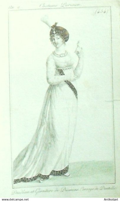 Costume Parisien 1803 an 11 # 454 (eau forte) Diadème  & diamants