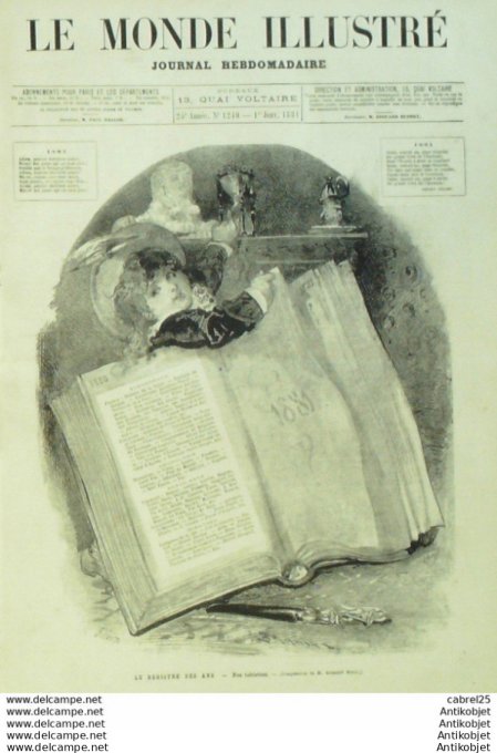 Le Monde illustré 1881 n°1240 Besancon (25) Victor Hugo Billard Slosson Et Vignaux Ecole Polytechniq