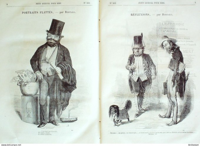 Petit journal pour Rire 1860 # 302 La Marchande de plaisir Grevin