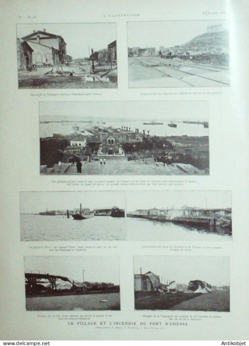 L'illustration 1905 n°3255 Tunisie Bizerte Farfadet Ukraine Odessa Kniaz-Potemkine Cyclones Brest (2
