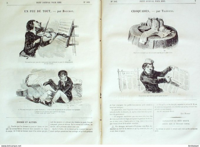 Petit journal pour Rire 1860 # 302 La Marchande de plaisir Grevin