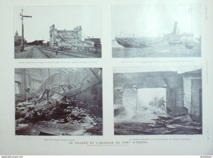 L'illustration 1905 n°3255 Tunisie Bizerte Farfadet Ukraine Odessa Kniaz-Potemkine Cyclones Brest (2