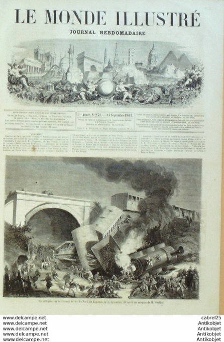 Le Monde illustré 1861 n°231 Londres Annecy Madrid Del Campo Argentine Santa Fe