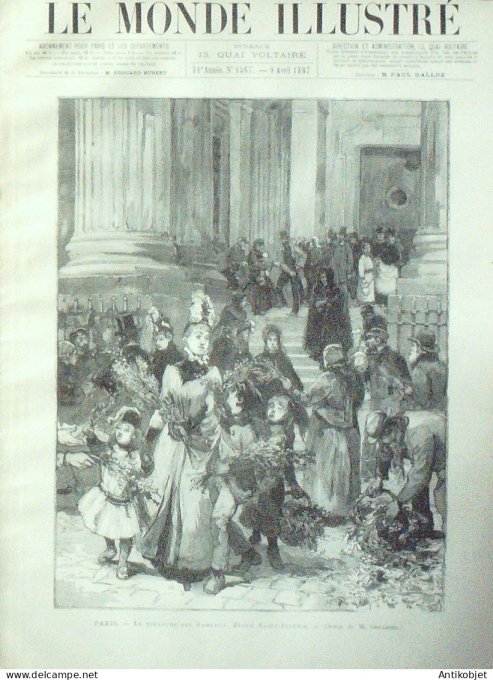 Le Monde illustré 1886 n°1567 Cannes (06) reine Victoria Général Saussier Bruxelles La Walkyrie