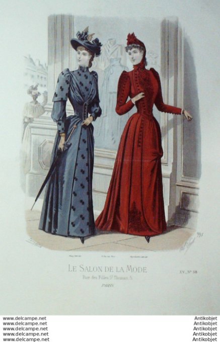 Gravure Mode Salon 1889 #  995 (Old Fashion plate)