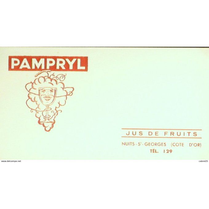 Buvard PAMPRYL Jus de fruits