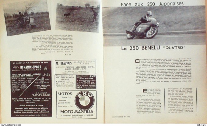 Moto Revue 1966 n° 1778 250 Benelli Norton 88 350 Jawa, 500 Norton Bmw R50
