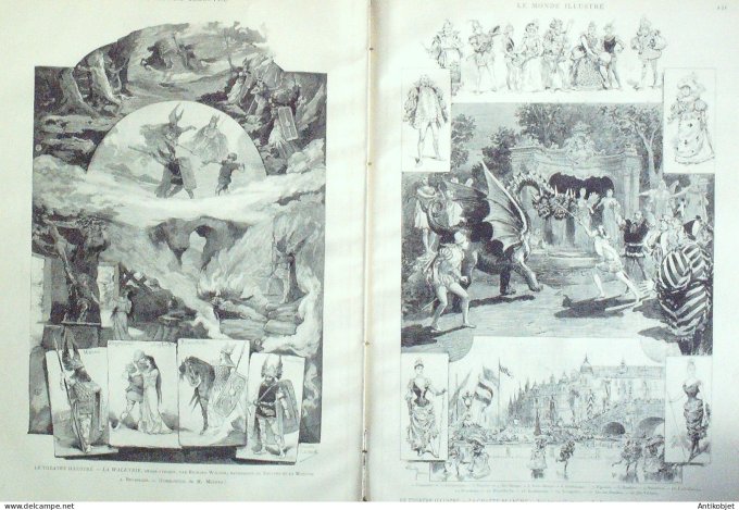 Le Monde illustré 1886 n°1567 Cannes (06) reine Victoria Général Saussier Bruxelles La Walkyrie