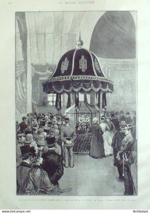 Le Monde illustré 1886 n°1570 Pagny-sur-Moselle (54) Espagne Feria de Sévilla Hôpital Salpètrière