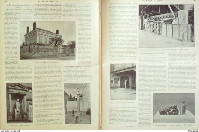 Le Monde illustré 1899 n°2195 Alger CambodgePnom-Penh Mékong roi Norodom Sardaigne Savola