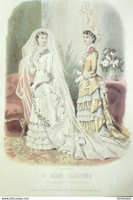 Gravure Mode illustree 1881 # 18 (Old Fashion plate)