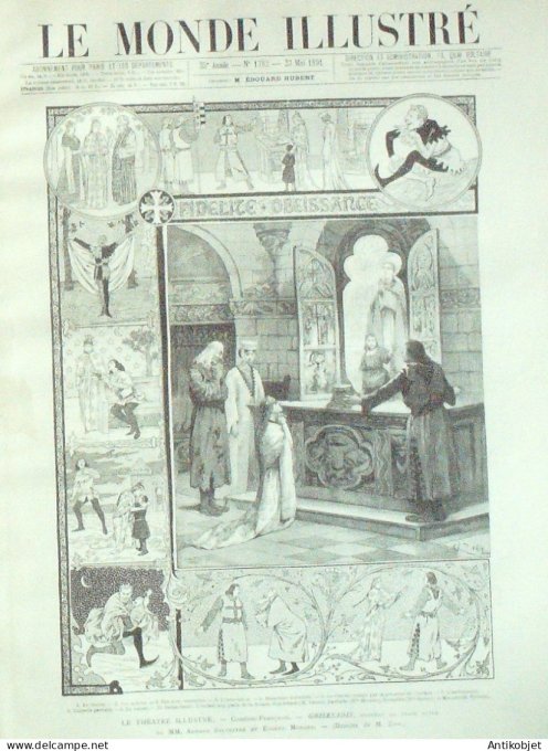 Le Monde illustré 1891 n°1782 Limoges (87) Japon Otsu Tunisie Kairouan St-Pétersbourg Sceaux (92)