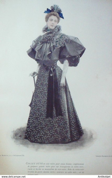 La Mode pratique 1896 # 18 collet en soie