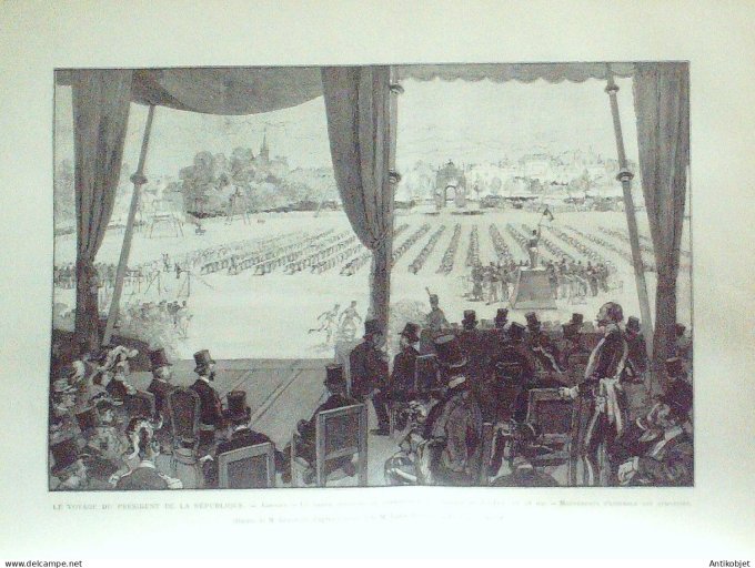 Le Monde illustré 1891 n°1782 Limoges (87) Japon Otsu Tunisie Kairouan St-Pétersbourg Sceaux (92)