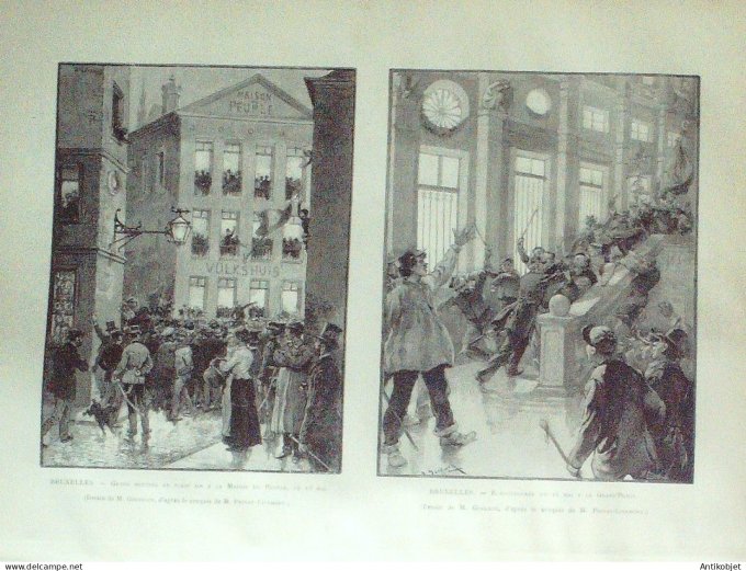 Le Monde illustré 1891 n°1782 Limoges (87) Japon Otsu Tunisie Kairouan St-Pétersbourg Sceaux (92)