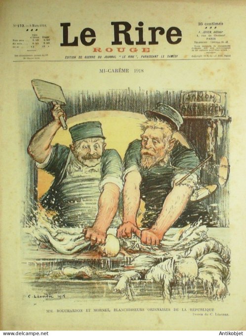 Le Rire Rouge 1918-03- 9 # 173 Journal humoristique Ed.Originale Bouchardon & Mornet