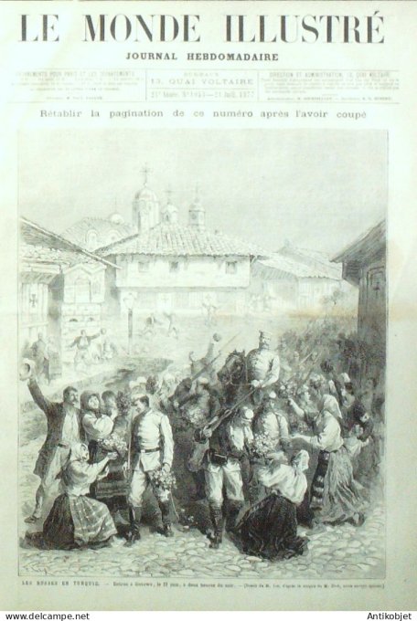 Le Monde illustré 1877 n°1058 Hongrie Sistowo Simnitza