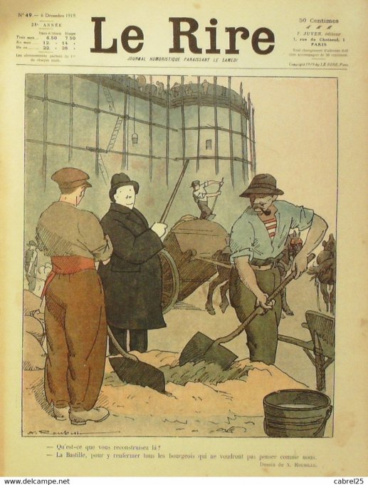 Le Rire 1919 n° 49  Roubille Jeanniot Barcet Hémard Barcet Radiguet