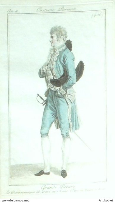 Costume Parisien 1803 an 11 # 456 (eau forte) Grande parure homme