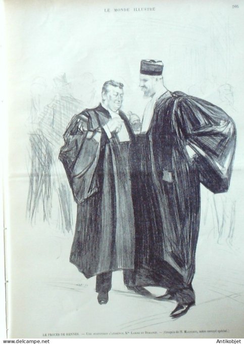 Le Monde illustré 1899 n°2215 Chine Canton Rennes (35) Dreyfus Pont Alexandre III