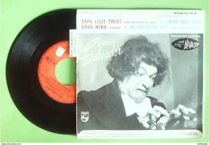 Salvador Henri 45T EP Papa Liszt Twist (languette) 1962