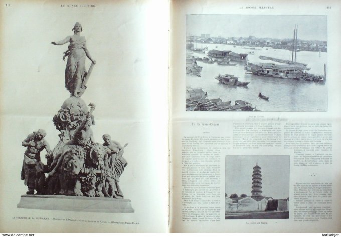 Le Monde illustré 1899 n°2215 Chine Canton Rennes (35) Dreyfus Pont Alexandre III