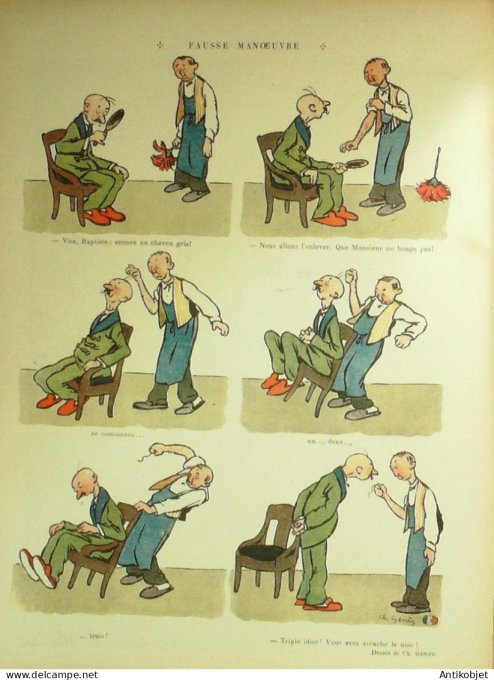 Le Rire 1914-04-11 # 584 Journal humoristique Ed.Originale Delicat des bronchese