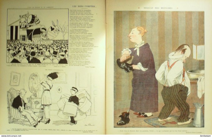 La Mode illustrée journal 1910 n° 40 Toilettes Costumes Passementerie