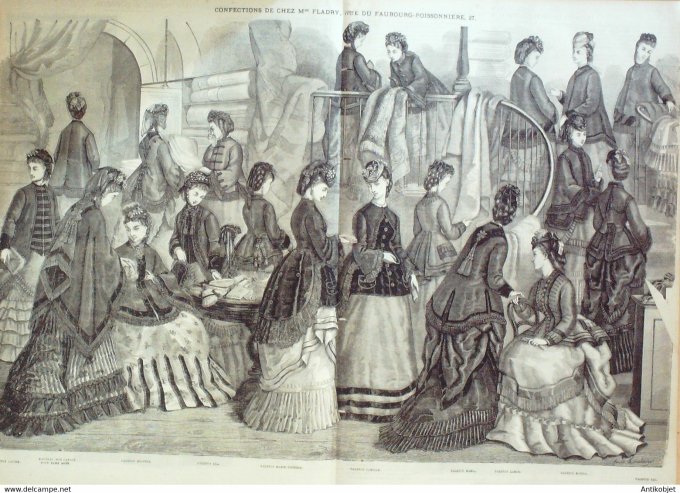 La Mode illustrée 1871 12è année complète reliée 52º