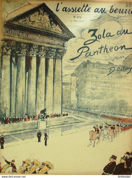L'Assiette au beurre 1908 n°374 Zola au Panthéon Ostoya