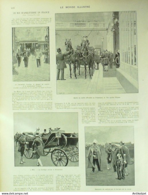 Le Monde illustré 1903 n°2406 Edouard VII Algérie constantine Sétif Tunis Bizerte El-Euch Djebel-Keb